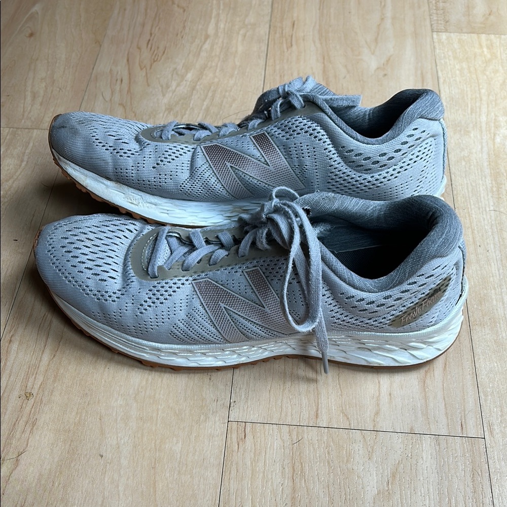 New Balance Light Gray Athletic Sneakers